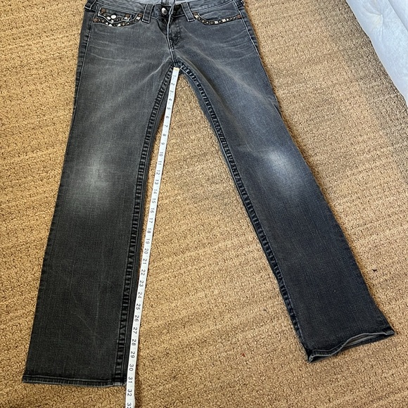 Grey washed True Religion boot cut jeans - Picture 5 of 6